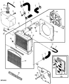 Excavator Plate and Bar Heat Exchanger Aluminum Oil Cooler With Fan