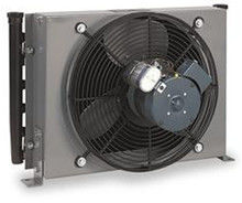 Light Weight Aluminum Hydraulic Oil Cooler With Fan , Aluminum oil cooler