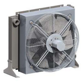 Light Weight Aluminum Hydraulic Oil Cooler With Fan , Aluminum oil cooler
