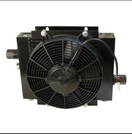 Plate Fin Aluminum Air Oil Cooler , Hydraulic Oil Heat Exchanger DC12V / DC24V