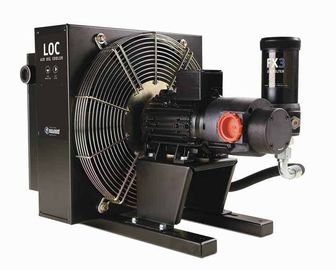 Plate Fin Aluminum Air Oil Cooler , Hydraulic Oil Heat Exchanger DC12V / DC24V