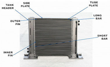 High Performance Aluminum Fin Heat Exchanger For Excavator