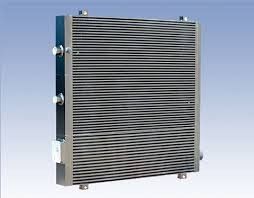 Compact Air Compressor Heat Exchanger , Aluminum Brazed Oil Air Cooler