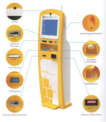 Bill Payment Multifunction Kiosk Unattended floor standing with 24''