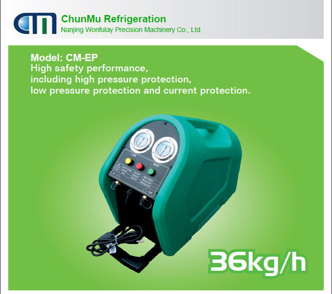 R600A anti-explosive refrigerant recovery machine CM-EP for R600 and R290（HC refrigerant）