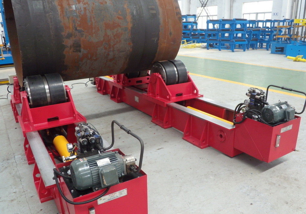 4 Wheels Normal  Welding Rollers 40 Tons Hydraulic Cylinder Adjust Wheels Center to Center Distance